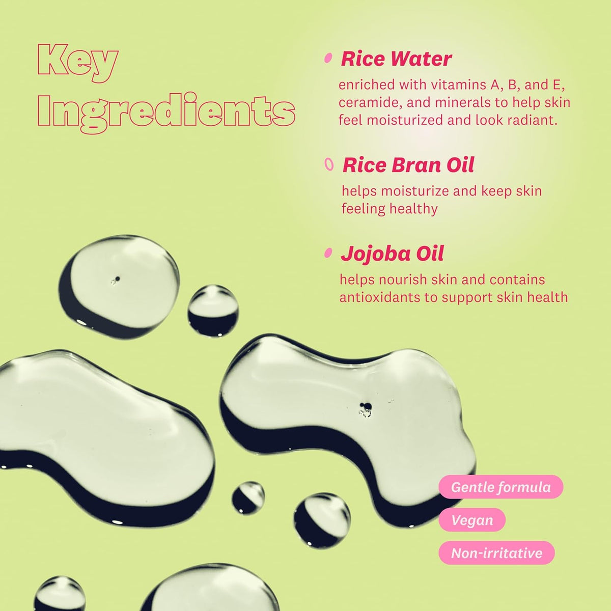 The Face Shop Rice Water Bright Light Facial Cleansing Oil, Daily Makeup Remover, Oil Cleanser
