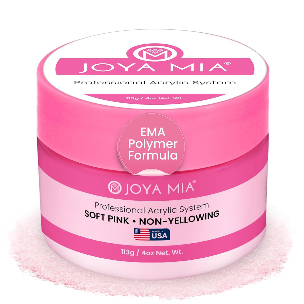 Joya Mia Acrylic Powder for Nails, MMA-Free, Super Adhesion Professional Powder for Flawless &