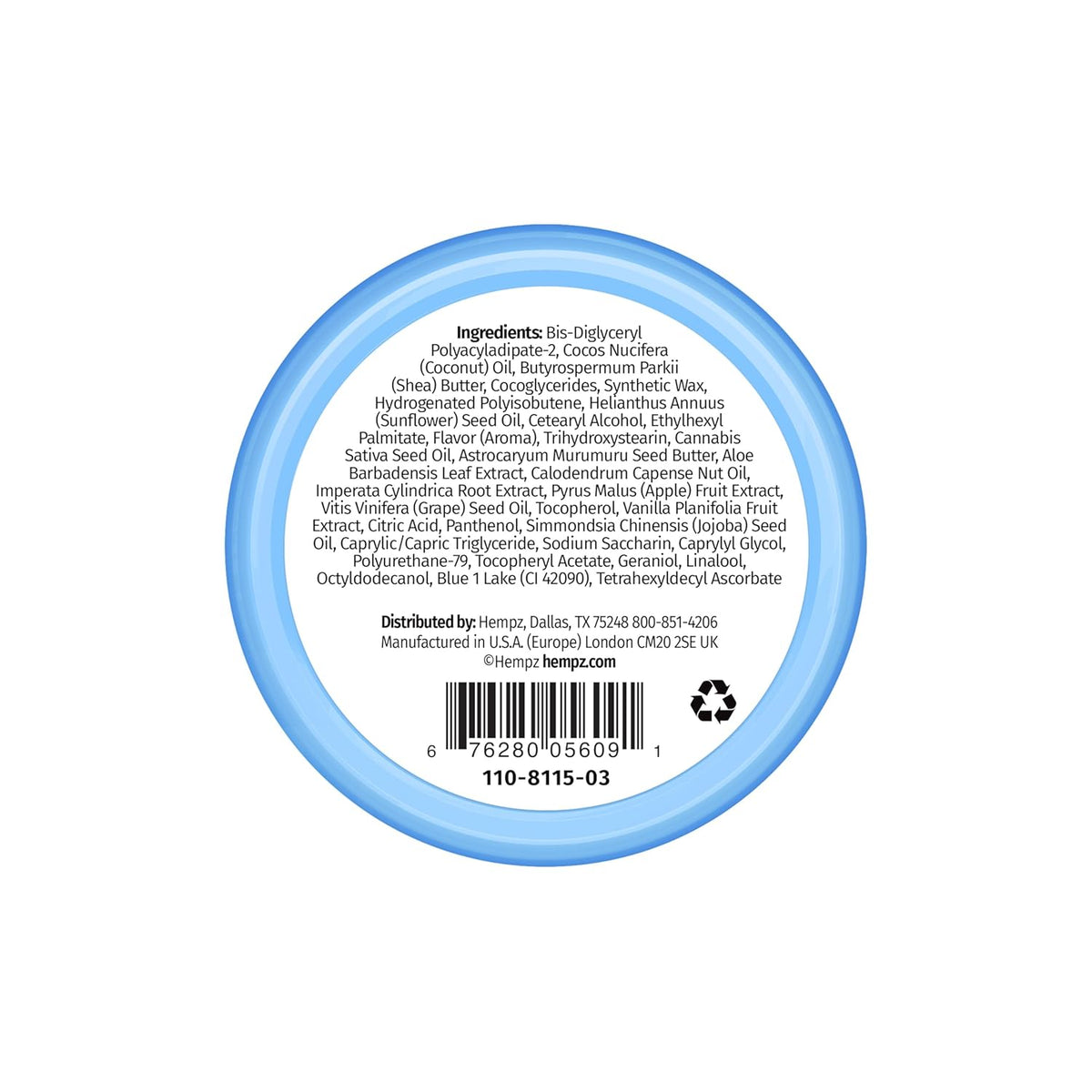 Hempz Hydrating Lip Sleeping Mask - Triple Moisture Fresh Citrus (.95 Oz.) | Overnight Hydrating
