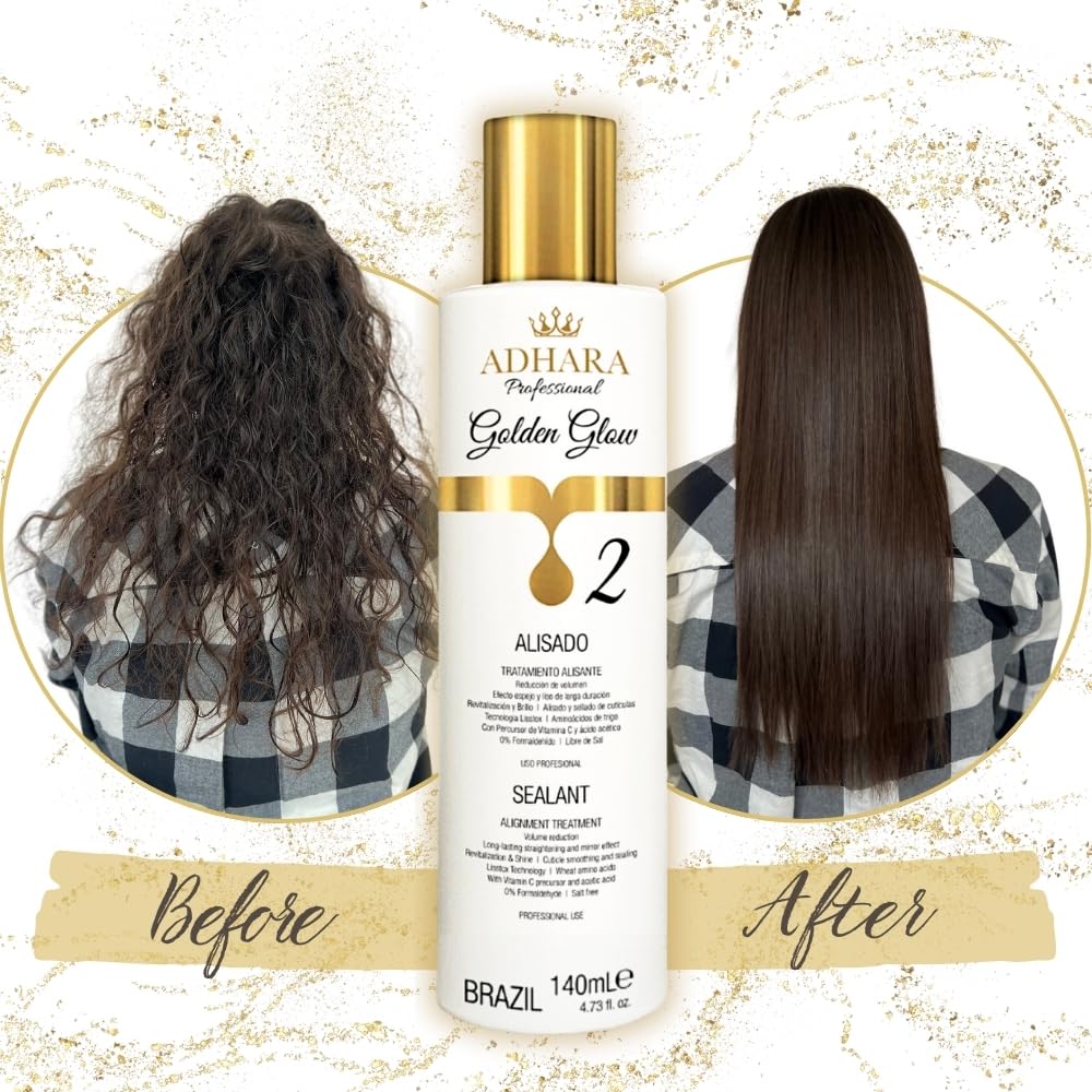 Brazilian Keratin Hair Straightening Kit | Salon-Quality Smoothing System | Permanent Treatment for