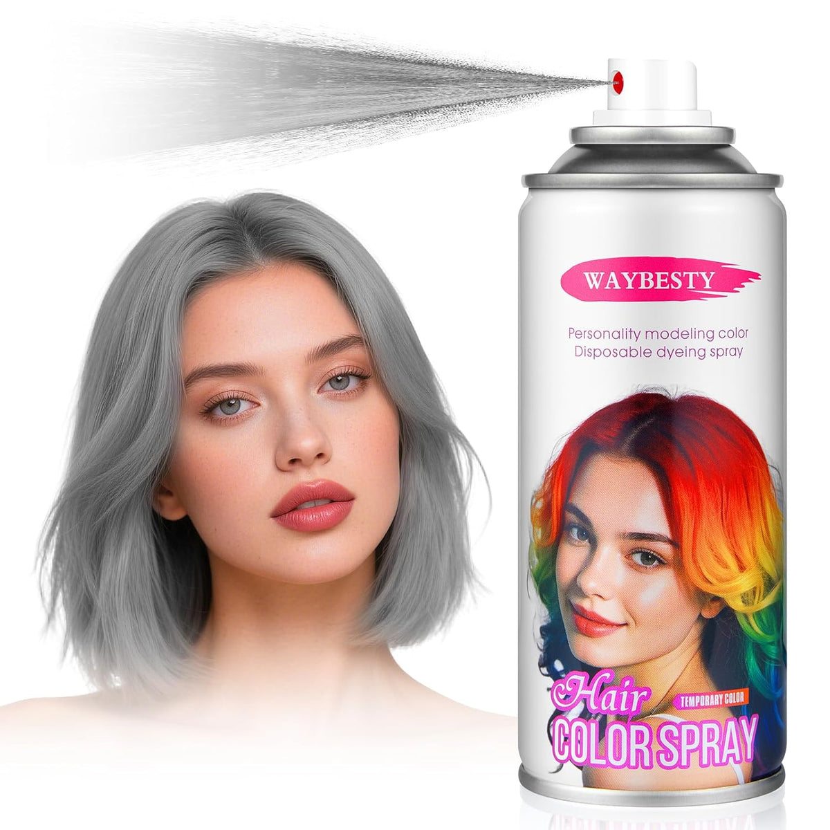 One-Day Hair Color Spray For Kids Women Men, Temporary Hair Dye Washable Hair Wax Color Non-Sticky