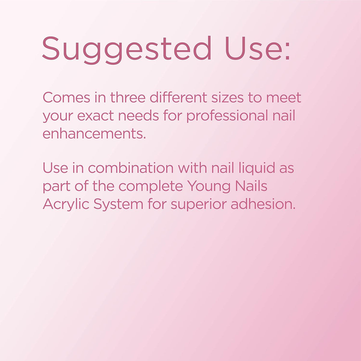 Young Nails Acrylic Core Powder - Self-Leveling Acrylic Nail Powder, Clear Nude Pink White Acrylic