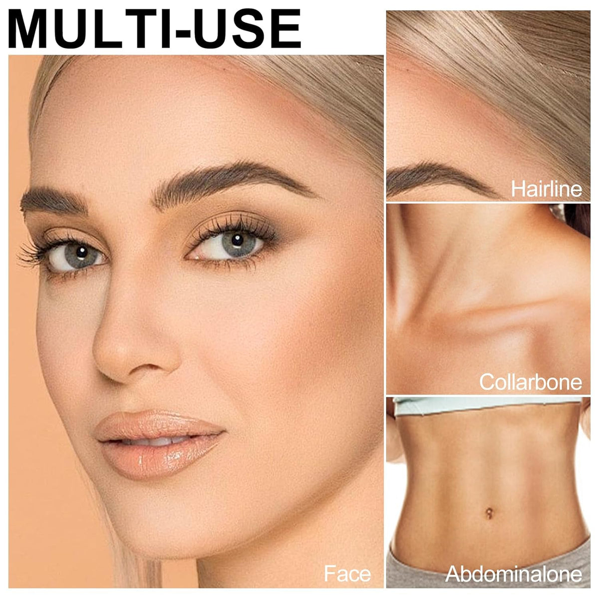 Erinde 2PCS Cool Toned Contour Stick, Natural Cream Contour Bronzer Stick, Blendable & Smooth Matte