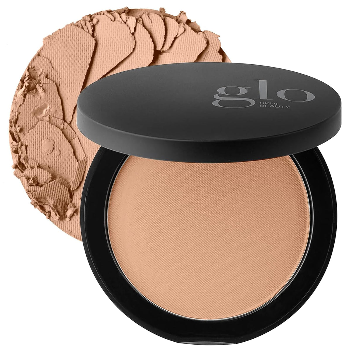 Glo Skin Beauty Pressed Base Powder Foundation Makeup (Natural Dark) - Flawless Coverage for a
