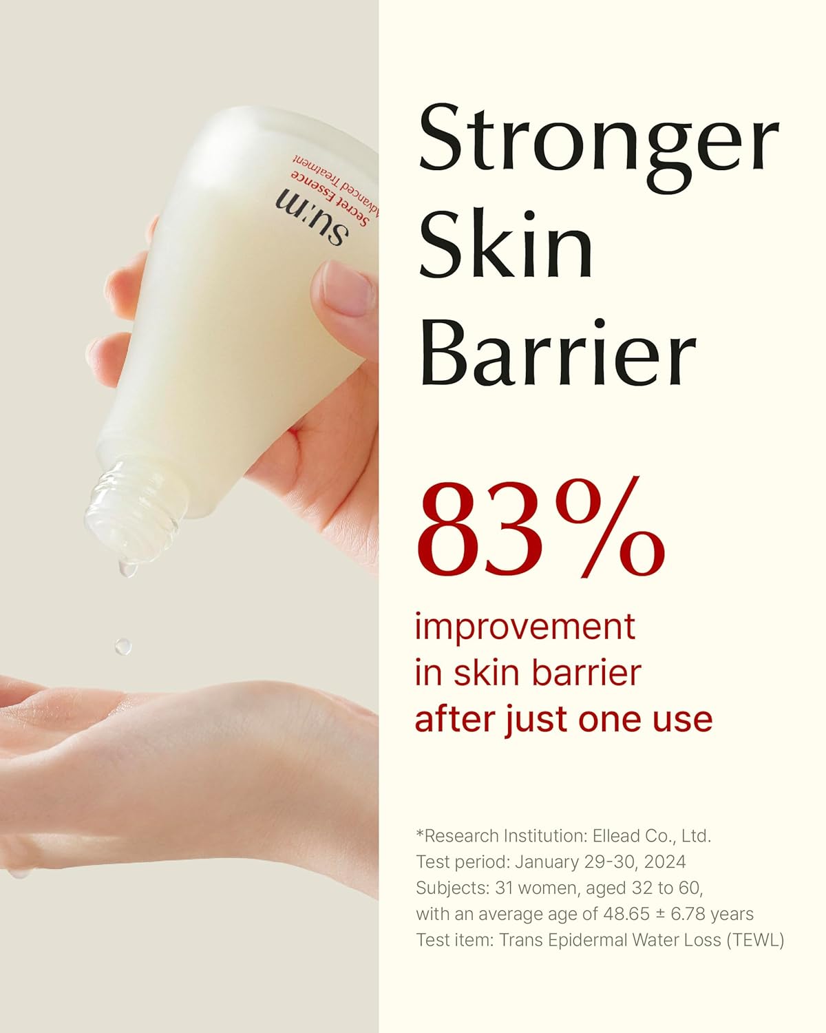 SU:M Secret Essence (1.01 fl oz) - Hydrating Serum for Skin Barrier, Elasticity, Vitality & Texture