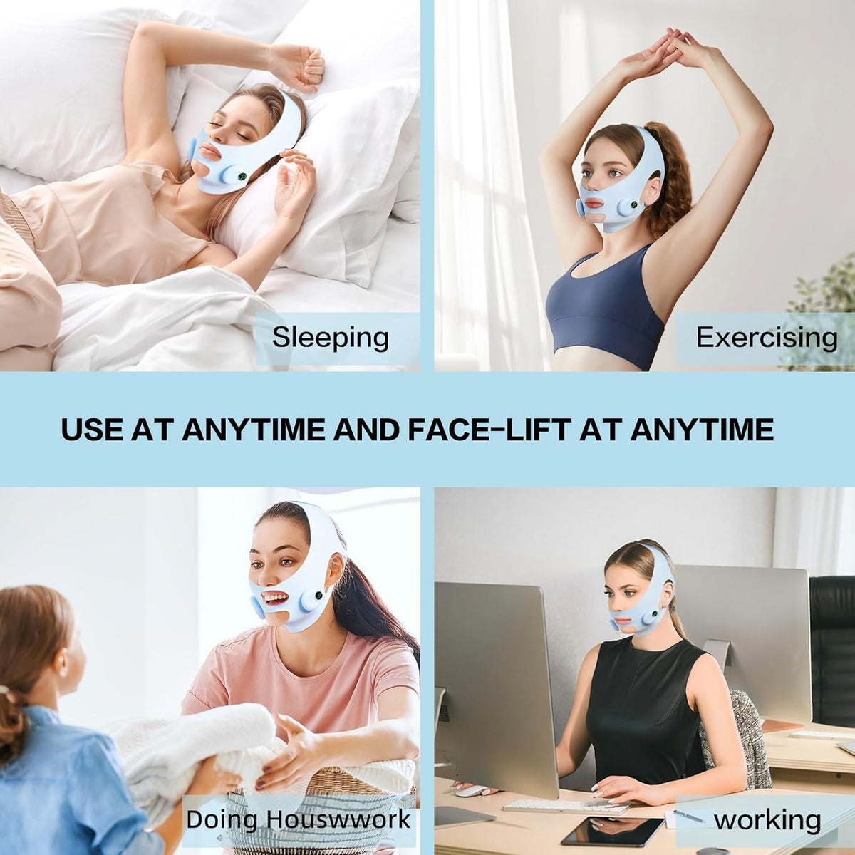 V-Shaped Face Machine Double Chin Reducer, Electric Double Chin Reducer & Face Lifting Device with