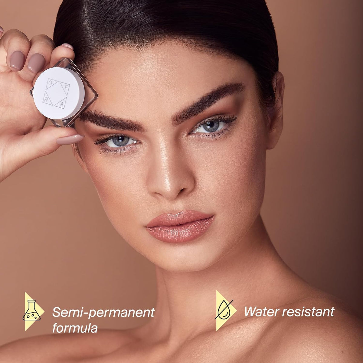 Ofra Eyebrow Gel - Light Brown - Semi-Permanent Brow Gel, and Waterproof Eyebrow Filler - 5g