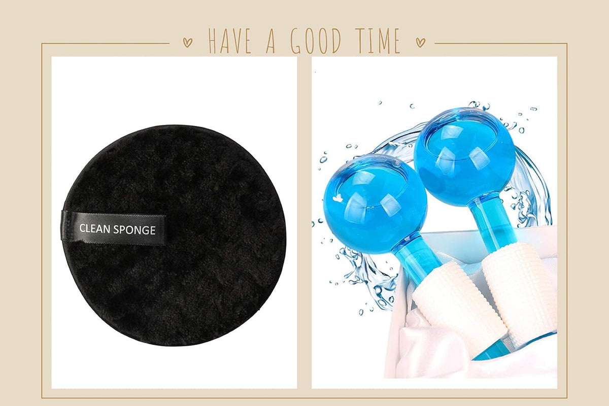 ICE Globes for Facial, 2 PCS Facial Globes for Massage Tool, Facial Roller Cold Skin Massagers