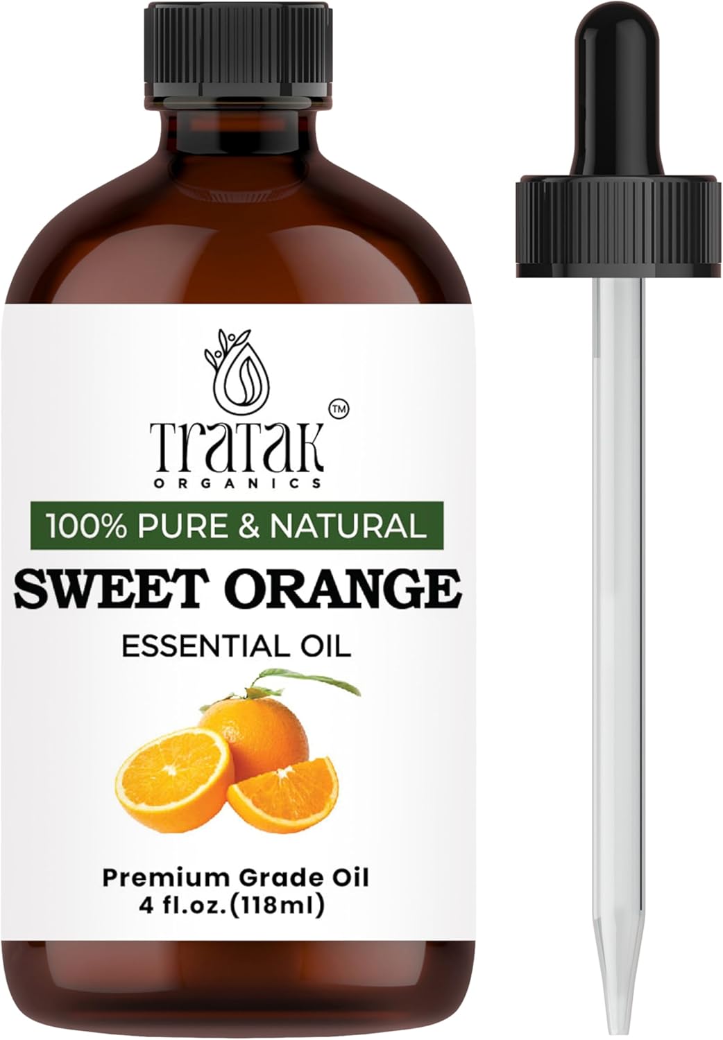 100% Pure Sweet Orange Essential Oil 4 FL OZ – Essential Oil for Citrus Scent, Aromatherapy