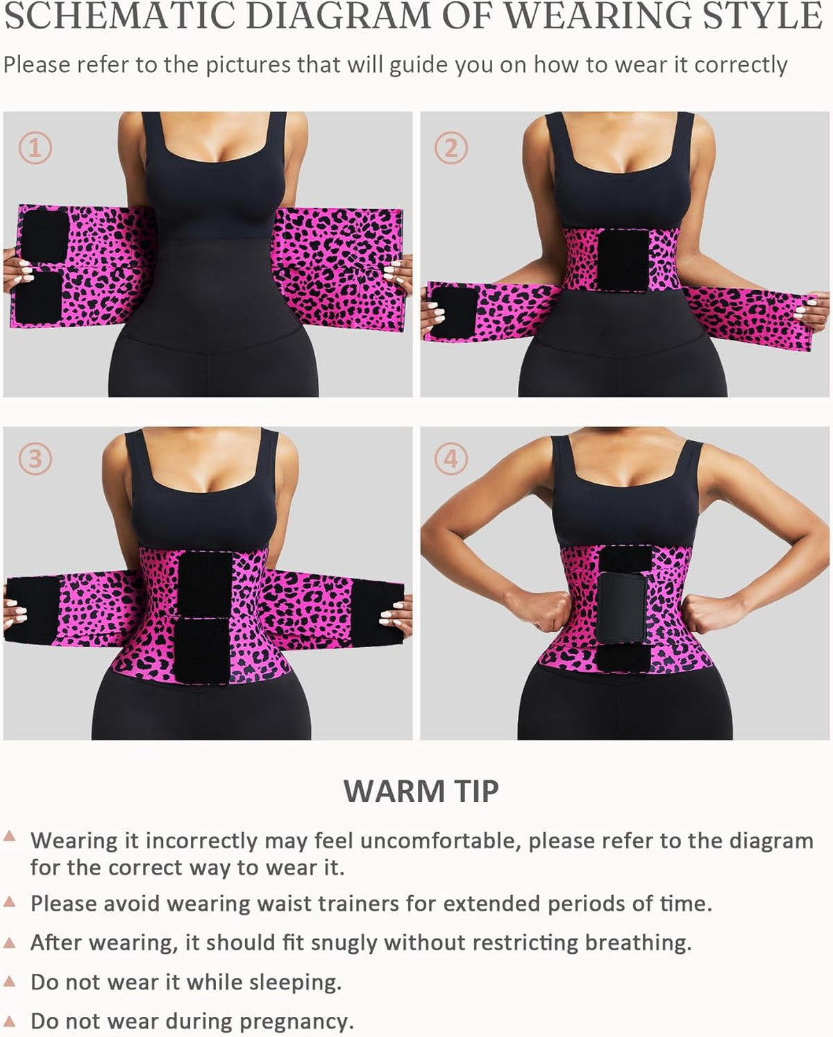 FeelinGirl Waist Trainer Long Torso Waist Cincher Trimmer Ab Belt Tummy Control Body Shaper Triple