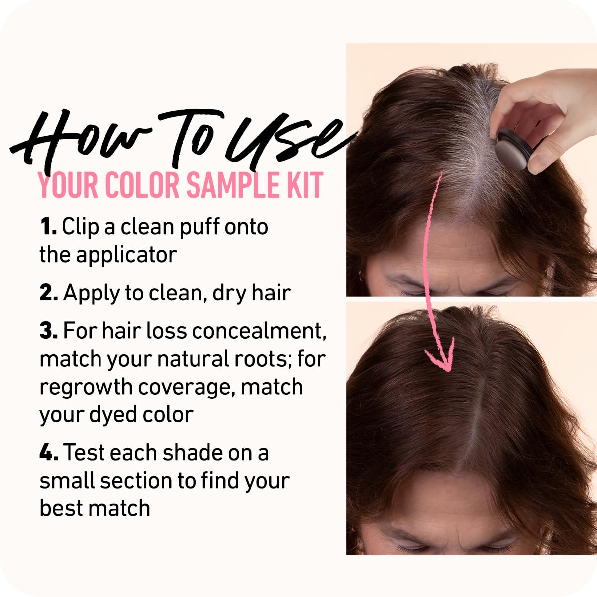 BOLDIFY Hairline Powder Color Sample Kit - Root Touch Up Hair Color for Gray Coverage - Bald Spot