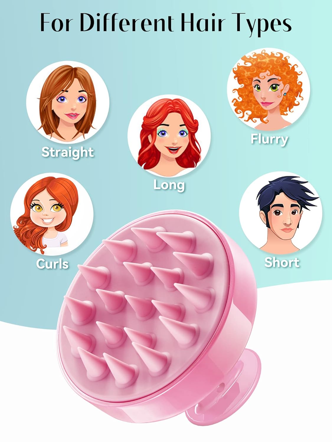 HEETA Scalp Massager Hair Growth, Soft Silicone Scalp Scrubber Shampoo Brush for Exfoliation