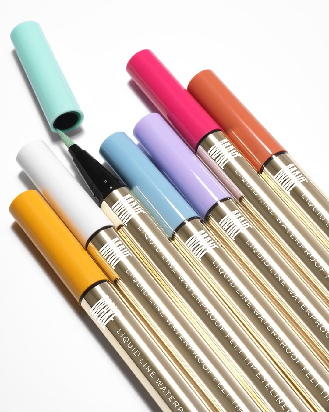 MAKE Beauty Liquid Line Waterproof Liquid Eyeliner Pen. Smudge-Proof Felt Tip for Precise