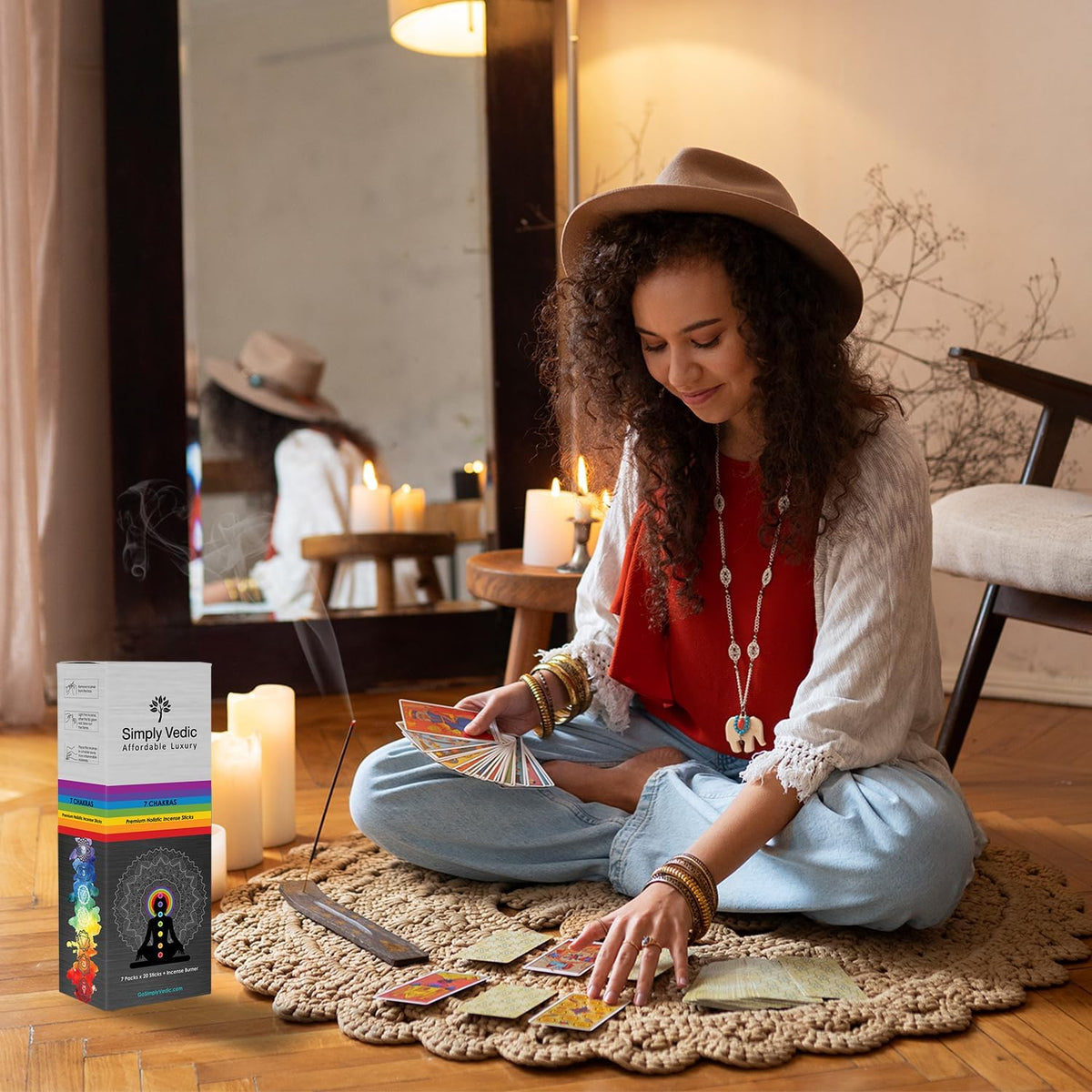 7 Chakra Incense Sticks, Aromatic Bliss for Balance & Healing| Handcrafted 140 Sticks with Pure