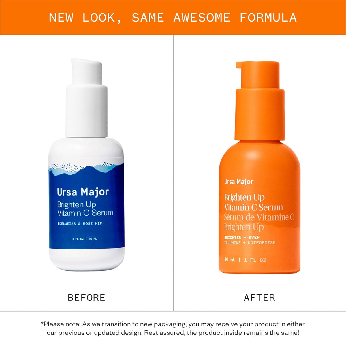 Ursa Major Natural Vitamin C Serum | Brightening Formula Revitalizes Dull Skin and Smooths Skin's