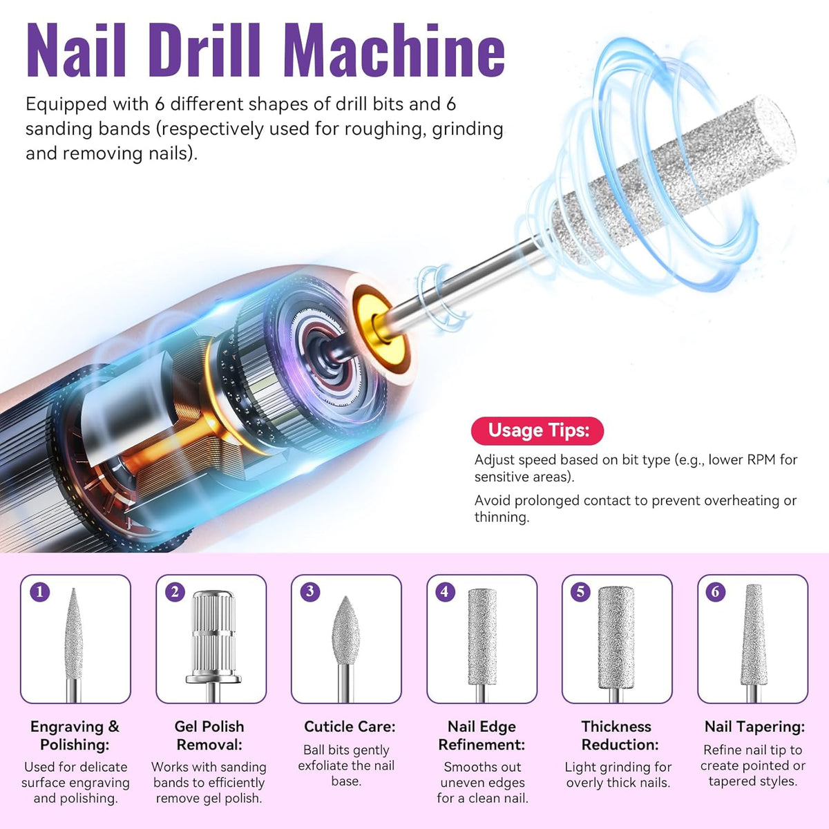PHOENIXY 63 Pcs Gel Nail Polish Kit with U V light and Drill, 45 Colors Gel Polish with 5 Pcs Base