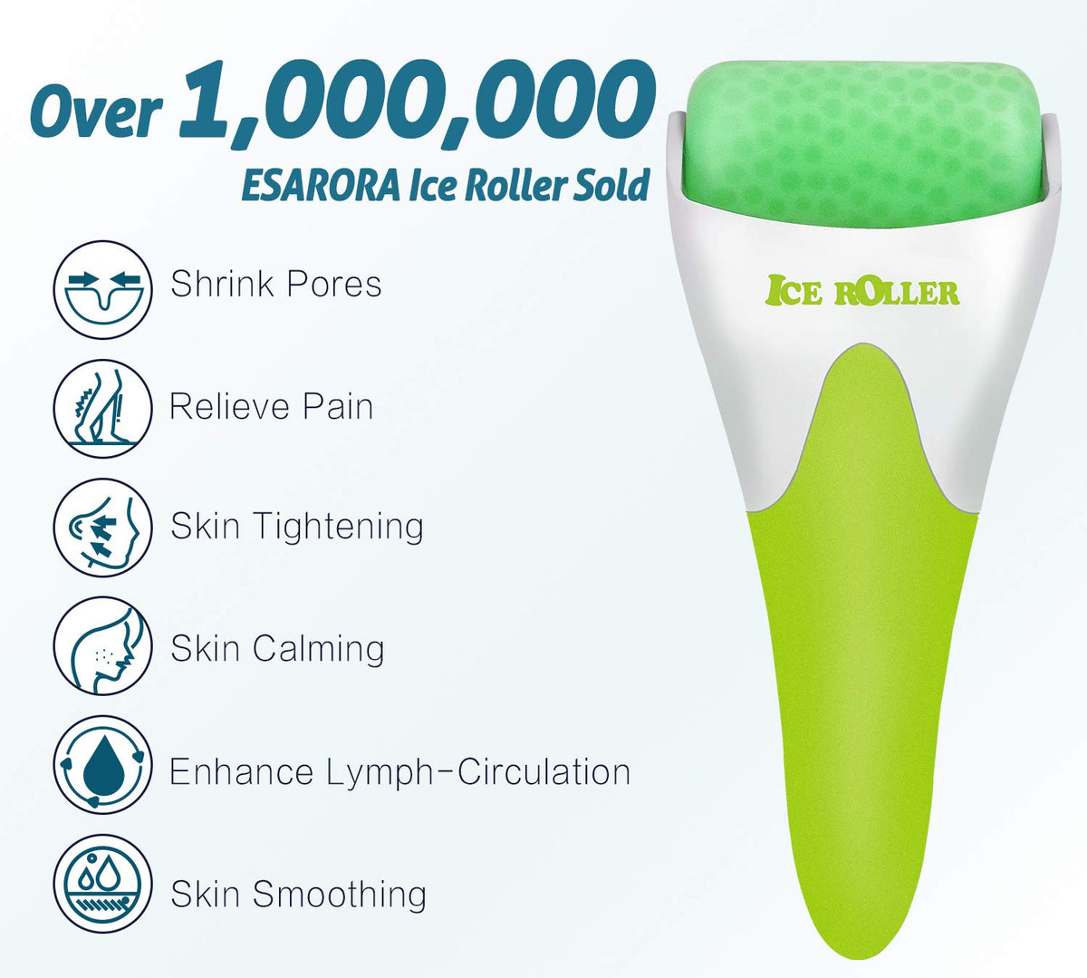 ESARORA Ice Roller for Face & Eye, Puffiness, Migraine, Pain Relief and Minor Injury, Skin Care