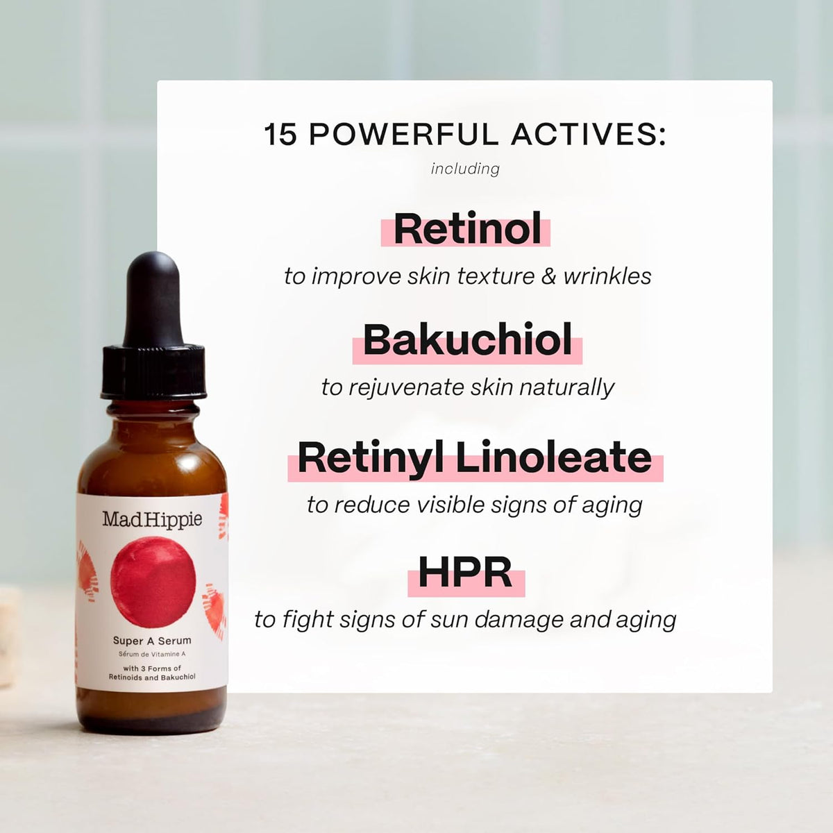 Mad Hippie Super A Retinol Serum for Face – Potent Skin Repair & Anti-Aging Serum with 3 Retinoids