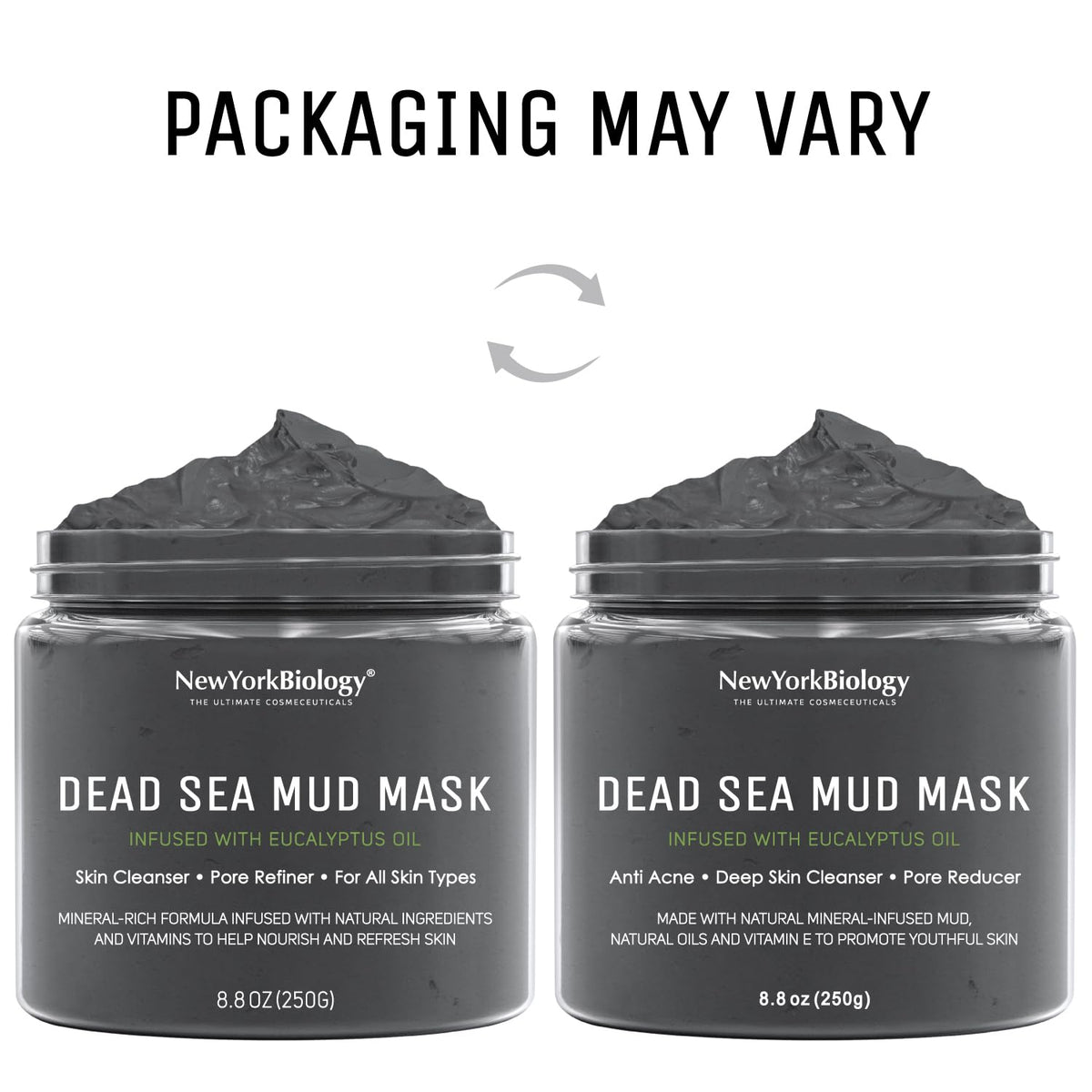 New York Biology Dead Sea Mud Mask for Face and Body | with Eucalyptus | Spa Quality Pore Refiner