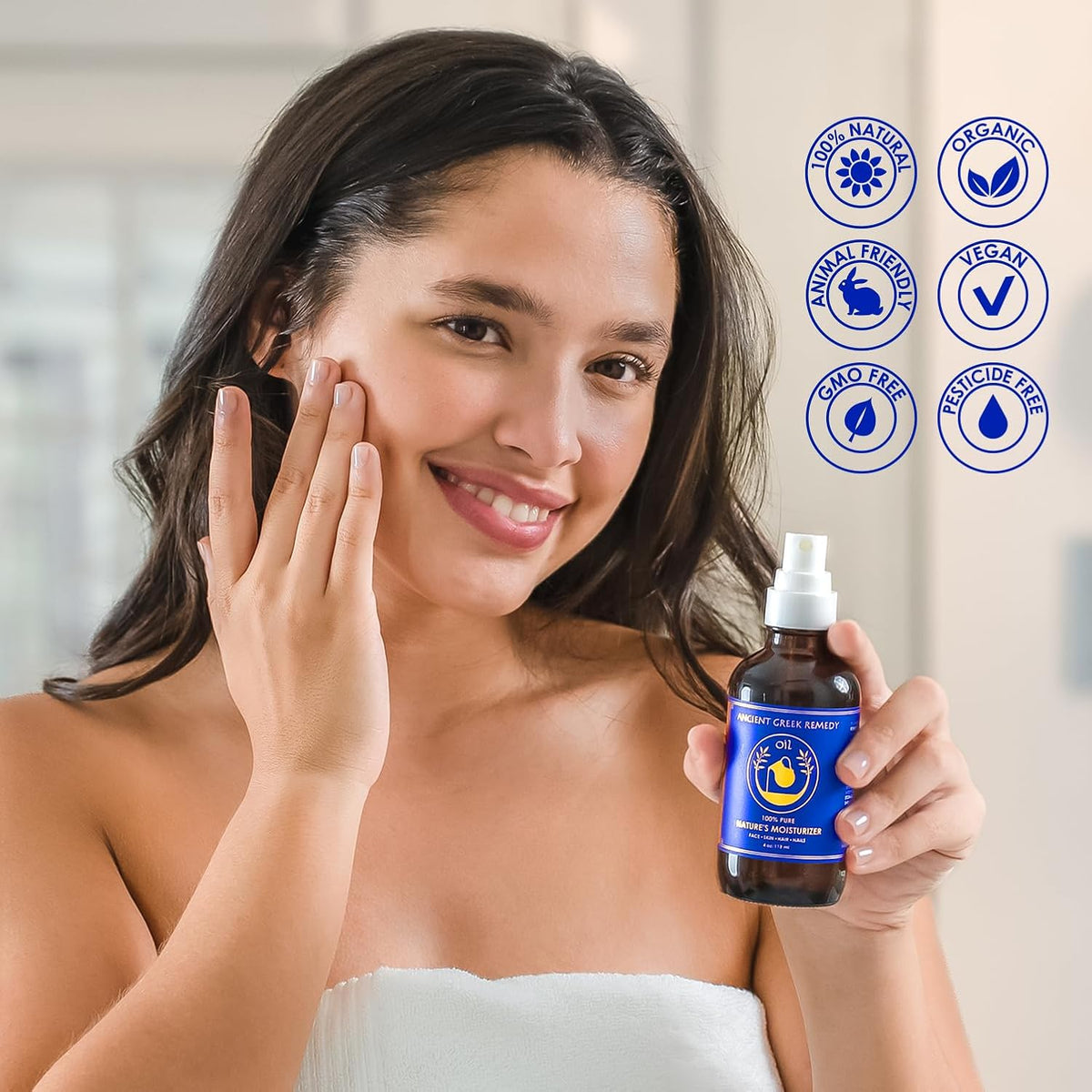 Ancient Greek Remedy After Shower Body Oil for Women - Organic Face Oil & Body Moisturizer for Dry