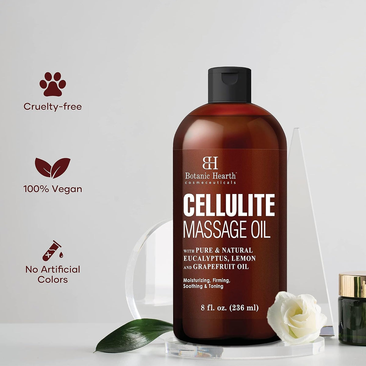 Botanic Hearth Anti Cellulite Massage Oil | Cellulite Oil for Thighs and Butt Firming | Unique