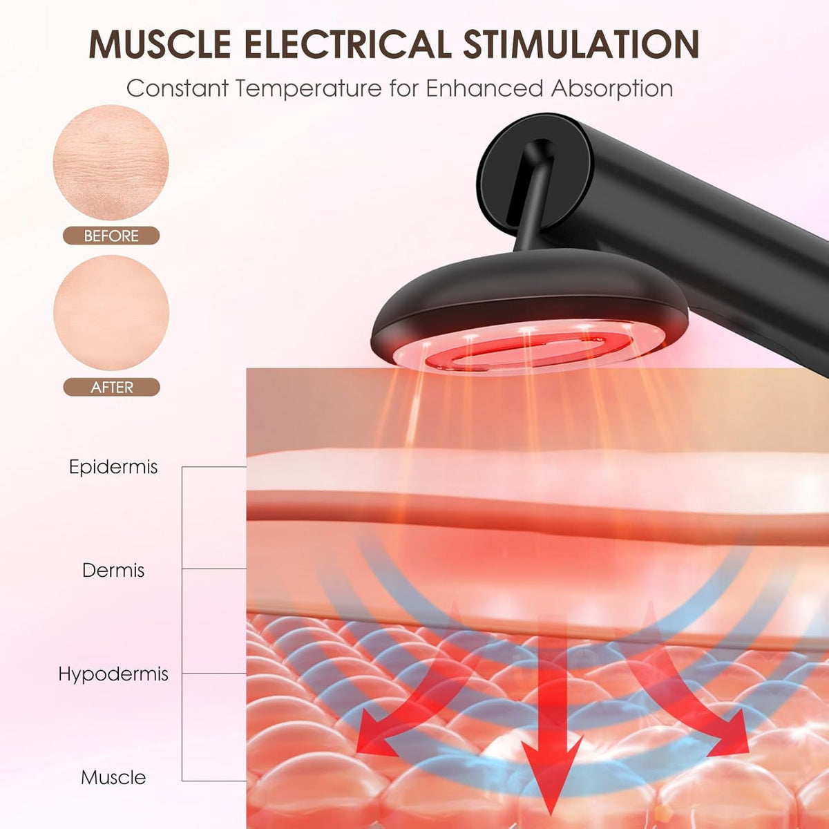 Light-Therapy-Wand, Red Light Therapy for Face and Neck, 9-in-1 Led Facial Sculptor Rejuvenation