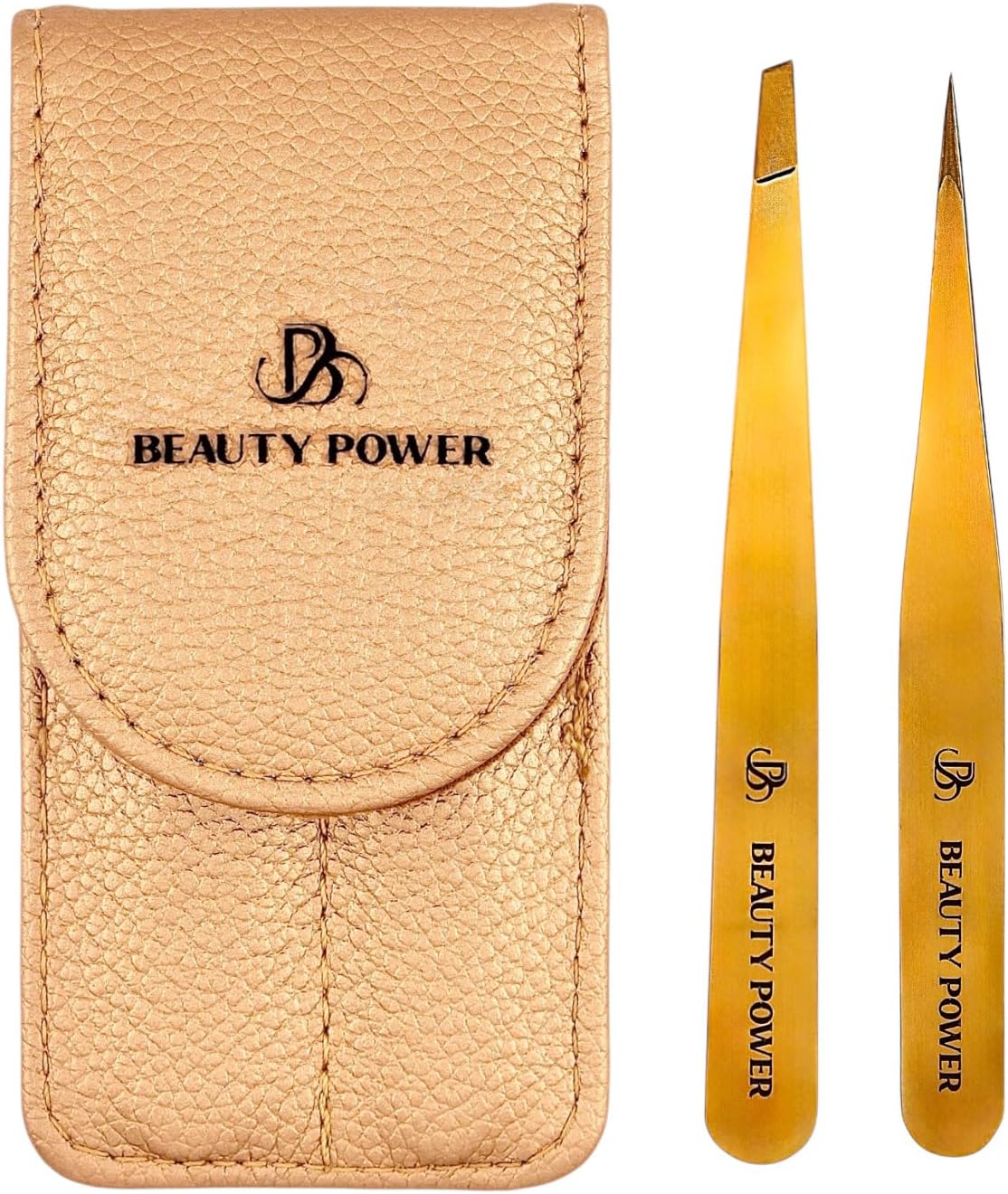 Professional Tweezers Set – Slant & Point, Ultra Precision German Stainless Steel Tweezers for