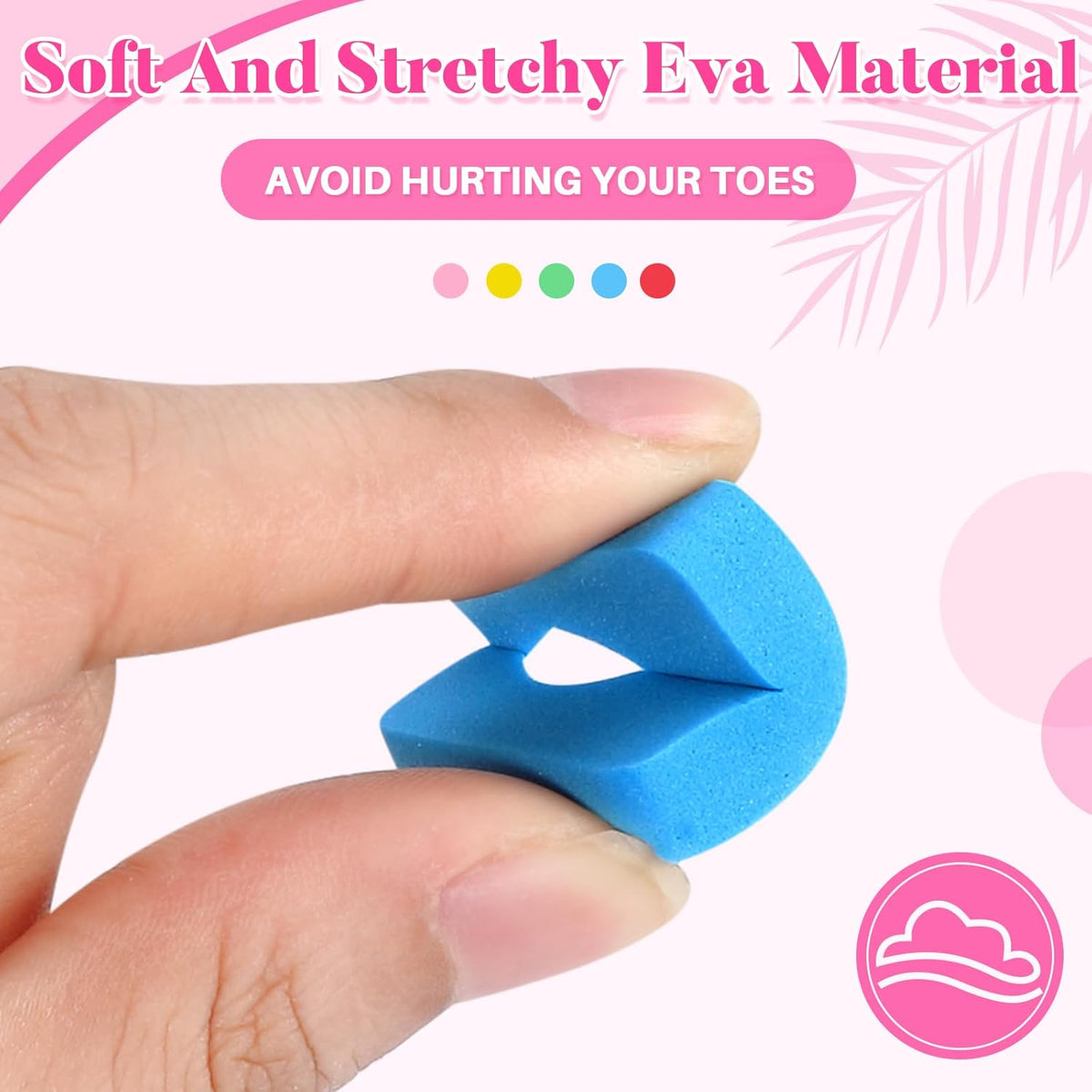 Mumufy 1000 Pcs Individual Pedicure Toe Separators Soft Foam Toe Spacers Comfortable Finger Toe