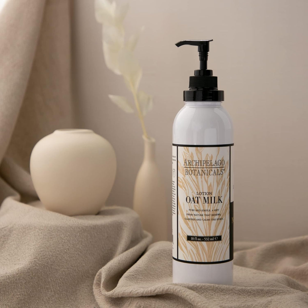 Archipelago Botanicals Oat Milk Lotion, Nurturing and Soothing Daily Moisturizer for Dry or