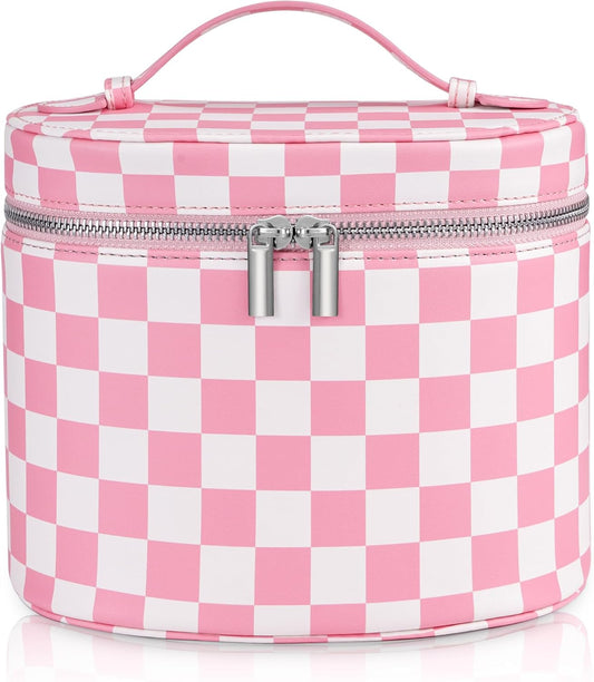 Makeup Bag Vanity Case Cosmetic Bag with Removable Divider Travel Toiletry Bag for Women Portable