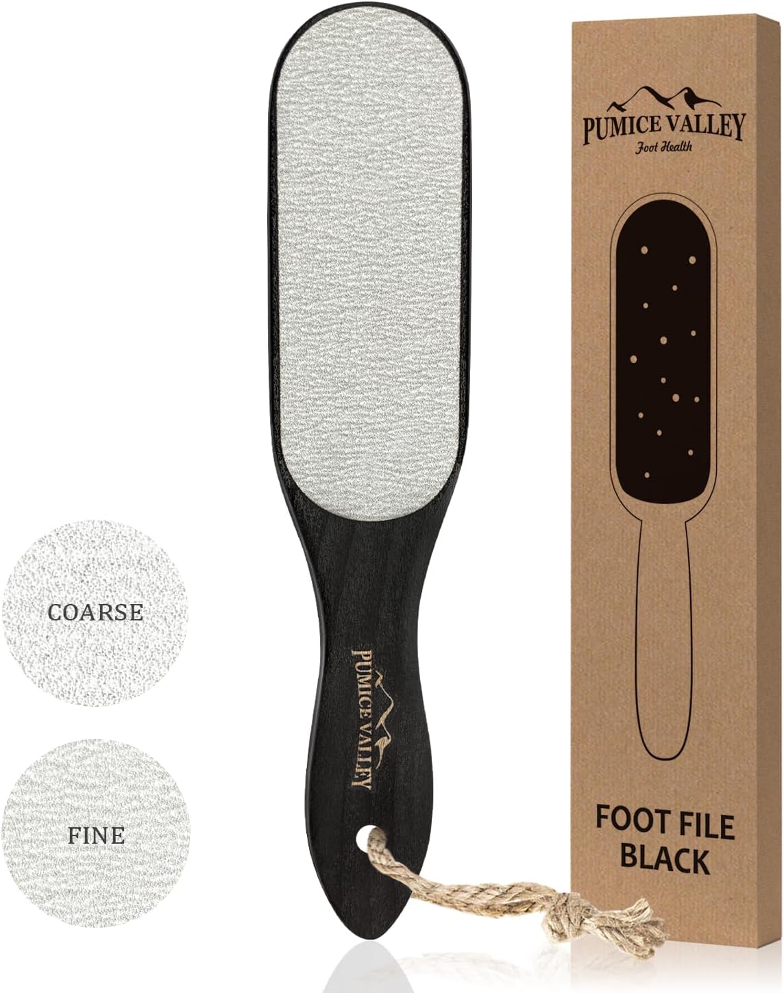 Pumice Stone Foot Scrubber - Pedicure Foot File with Handle for Dry Dead Skin - Callus Remover for