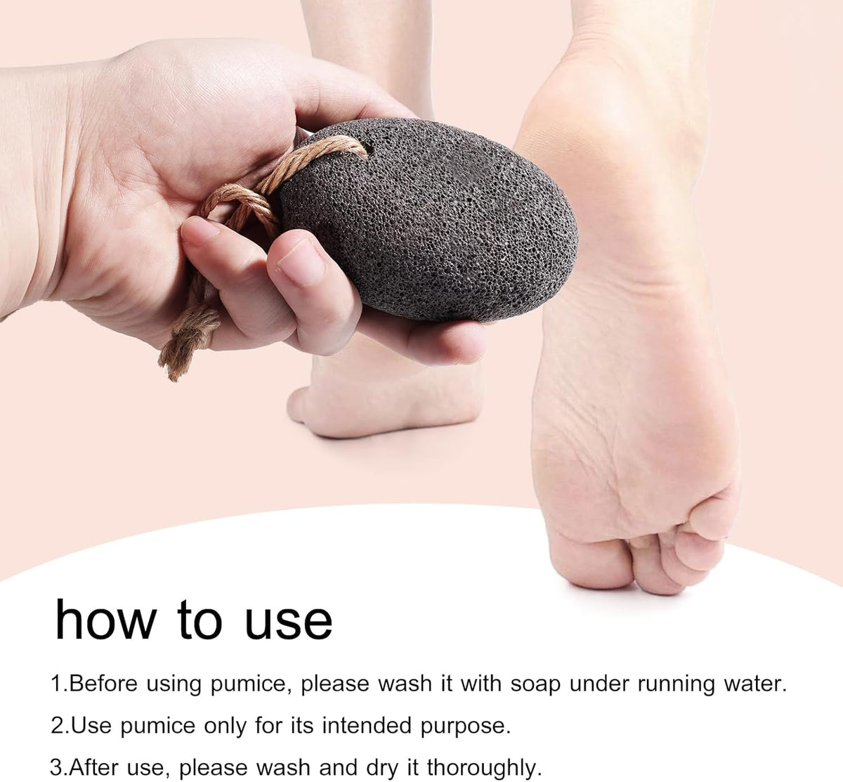 Natural Volcanic Pumice Stone for Feet Pumice Cleaning Stone for Sole of The Foot,Edges of The