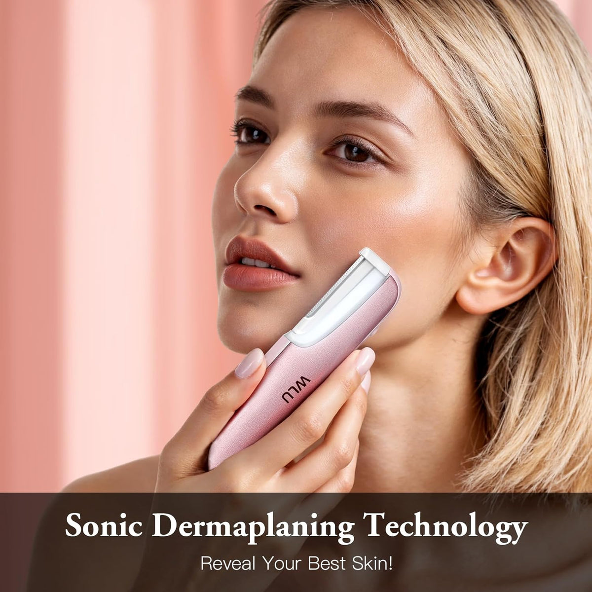 Dermaplaning Tool for Women Face - Edge Technology Sonic Dermaplane Razor for Facial Exfoliation &