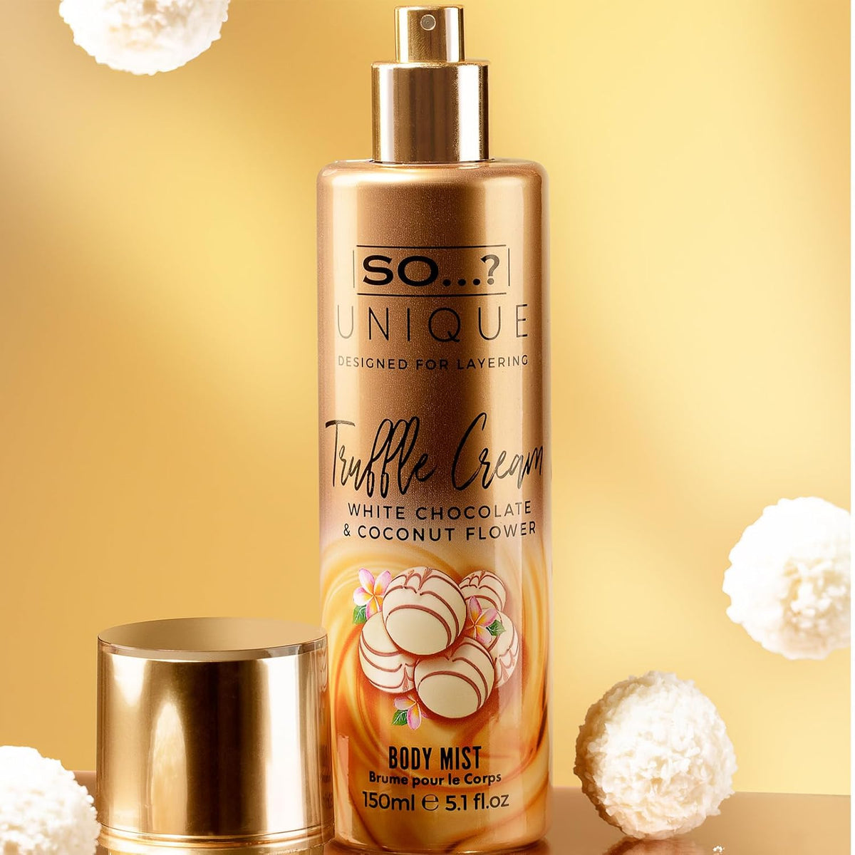 So...? Unique Truffle Cream Body Mist - Vanilla, Gourmand, Fruity Perfume for Women - Cruelty Free