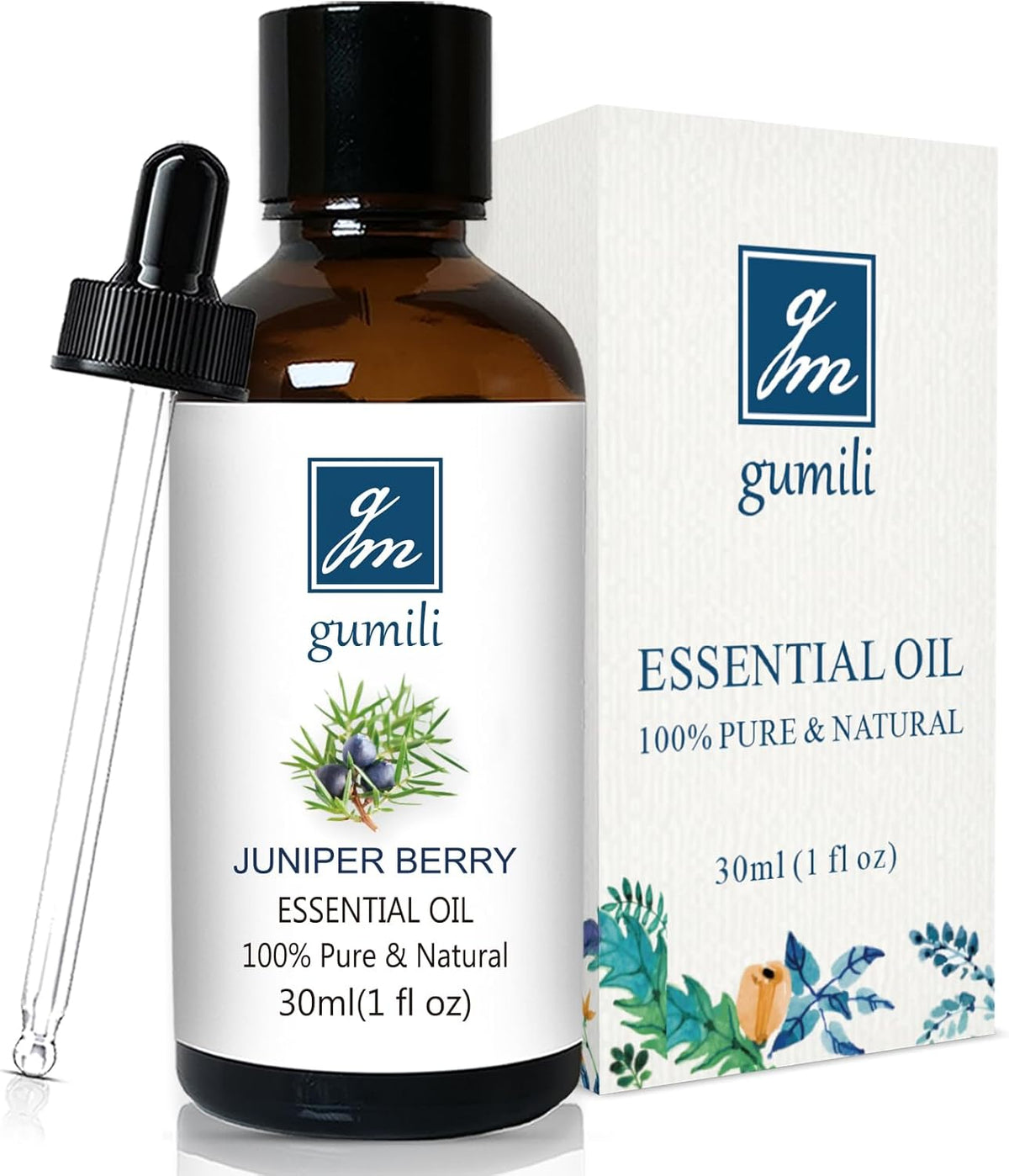 Juniper Berry Essential Oil 1 Oz – 100% Pure Natural Juniper Berry Oil for Diffuser, Massage, DIY