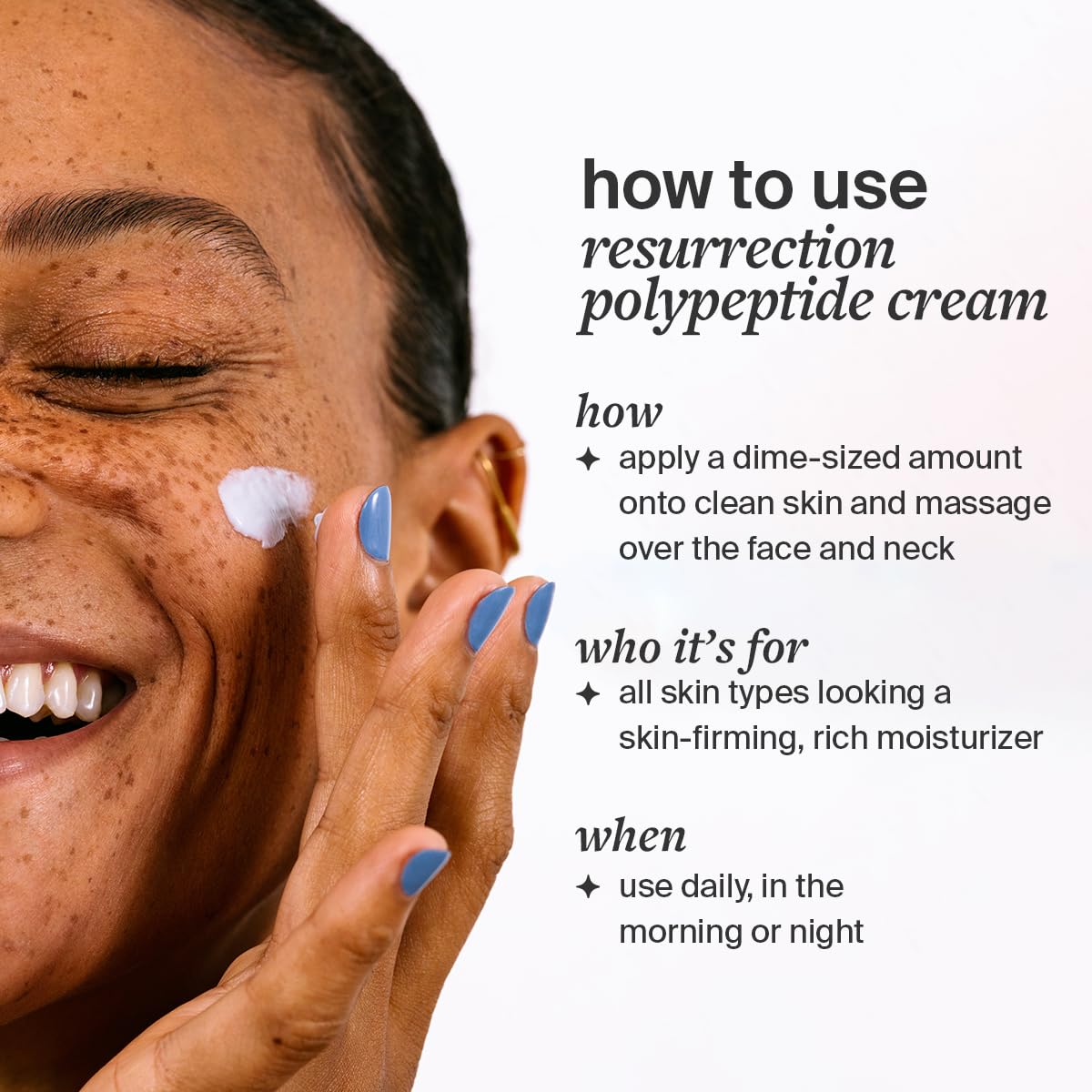 Cocokind Resurrection Polypeptide Cream, Hydrating Face Moisturizer with Peptides and Squalane