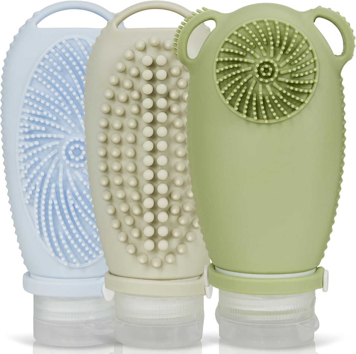 Sumina Silicone Travel Bottles 3 Pack (3.4oz) – TSA-Approved Leak-Proof Toiletry Containers with