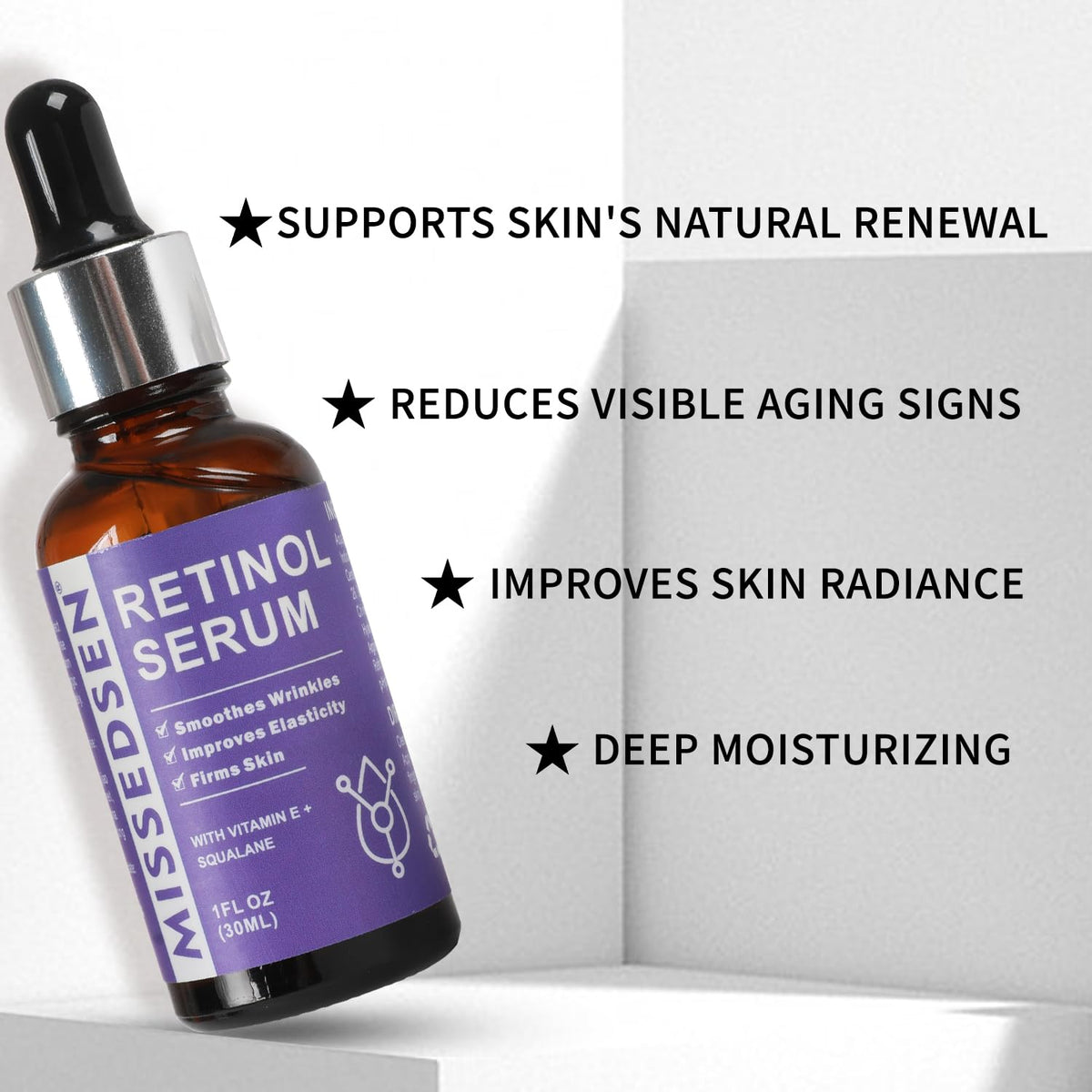 Retinol Serum for Face anti aging with Squalane Oil & Vitamin E Oil for Skin Care Night Repair