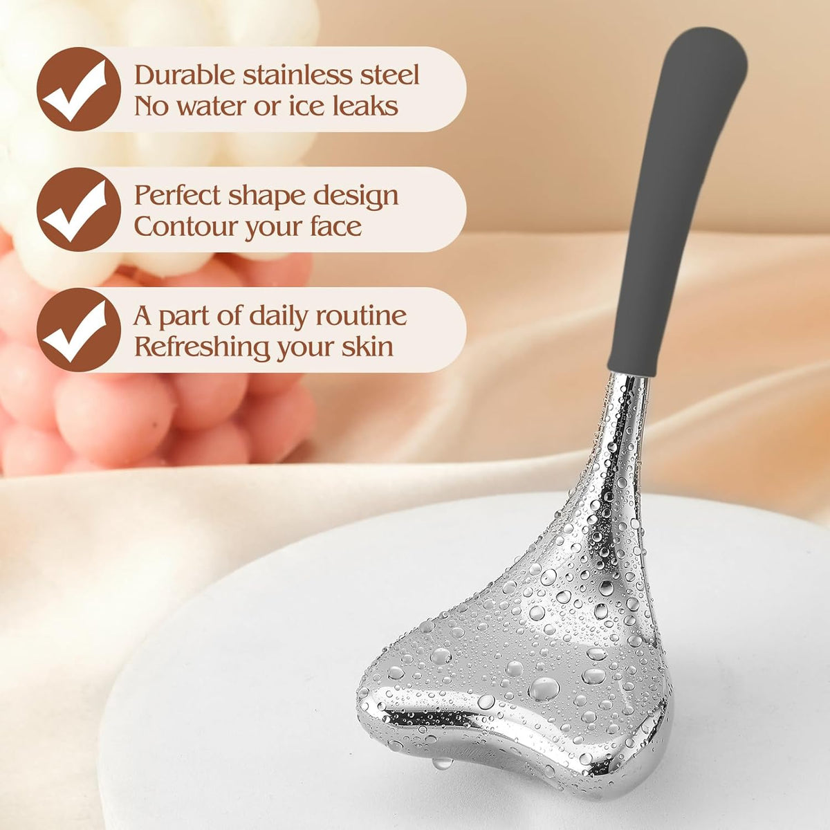 Running man Cryo Sticks-Gua Sha and Massage 2-in-1, Ice Globes for Face-Wrinkle Reduction & Dark
