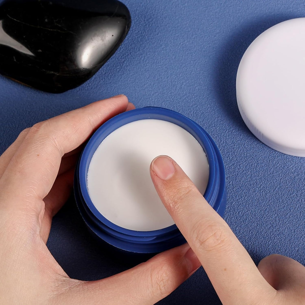 Travel Containers for Toiletries, Silicone Cream Jars BPA Free, TSA Approved 2oz Travel Size