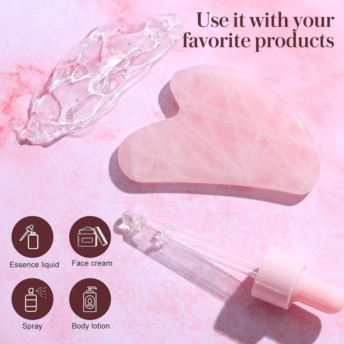 Gua Sha Facial Tools Guasha Tool Gua Sha Jade Stone for Face Skincare Facial Body Tensions Reduce