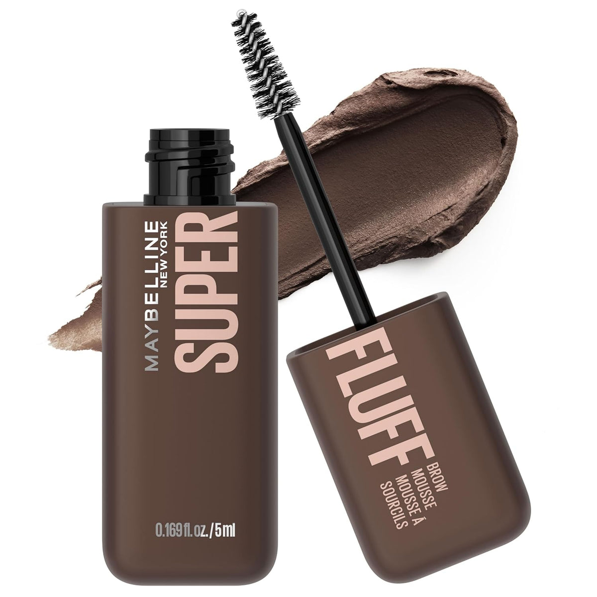 Maybelline Superfluff Volumizing Brow Mousse, All Day Tinted Brow Gel For Soft Full Brows, Deep