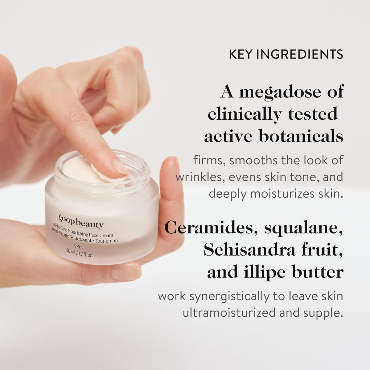 goop Beauty Nourishing Face Cream | Improves Firmness, Elasticity, & Brightness | Botanicals