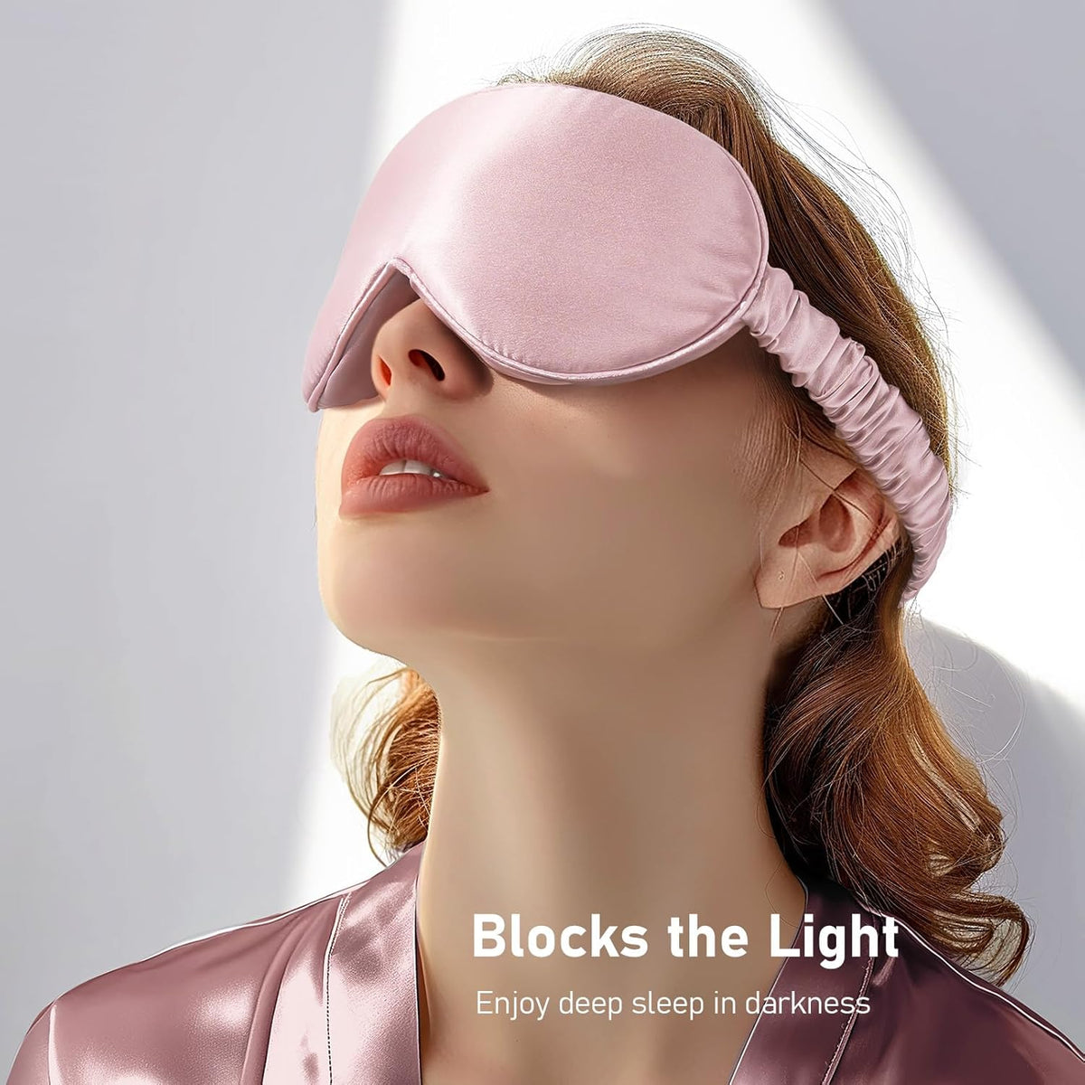 LitBear 100% 22 Momme Mulberry Silk Sleep Mask - 3D Contoured Eye Mask for Men Women, Soft