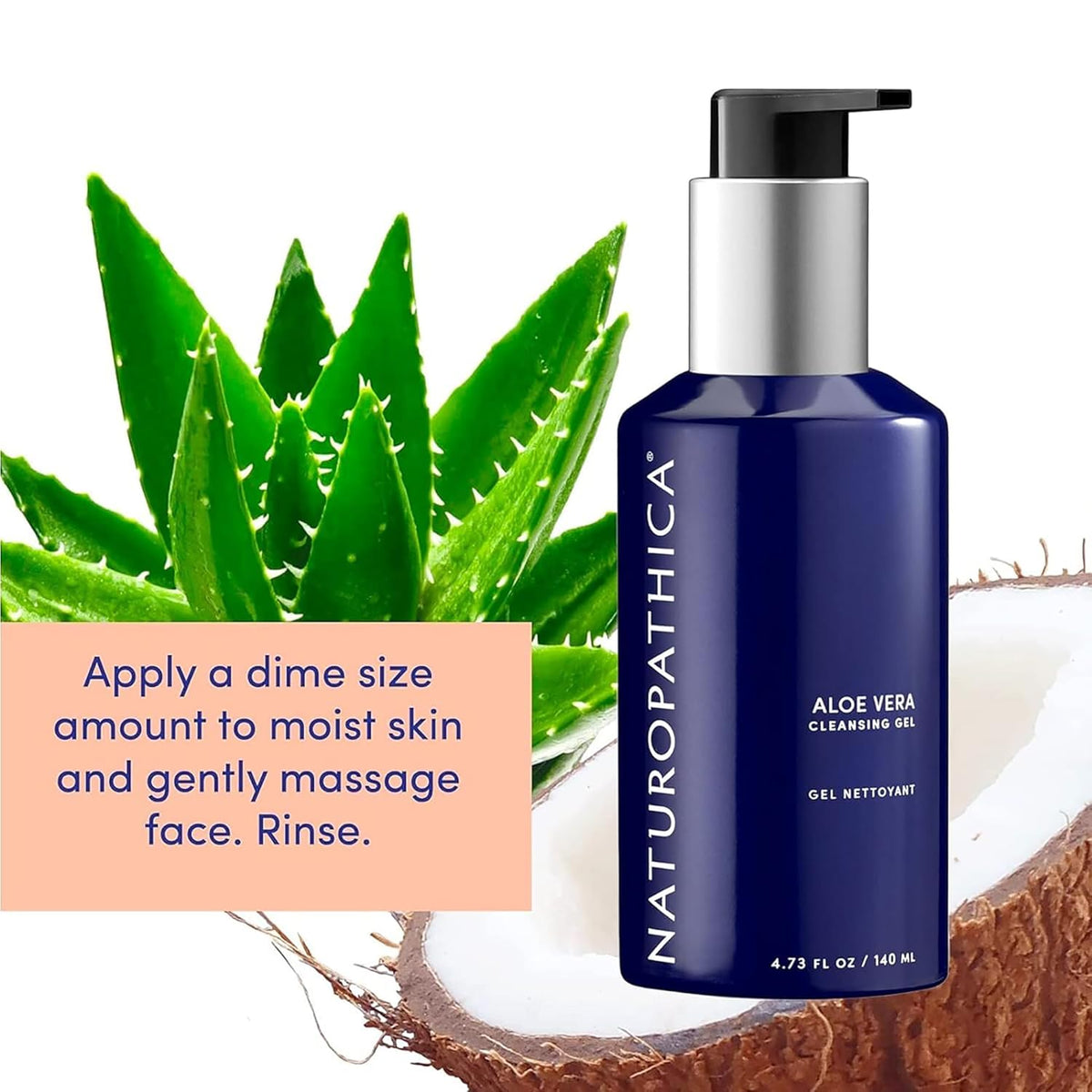 Naturopathica Aloe Vera Cleansing Gel, Facial Cleanser with Aloe Vera and Lavender, Clarifying Face