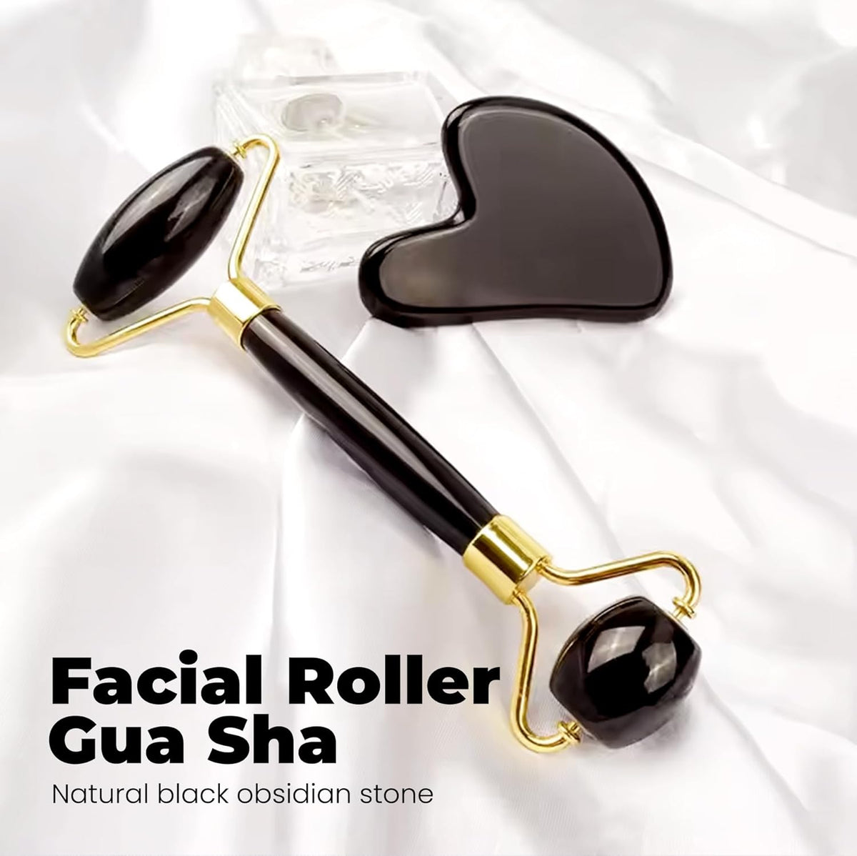 Gua Sha Facial Tools & Face Roller by ROSELYNBOUTIQUE Original Face Massager for Puffiness