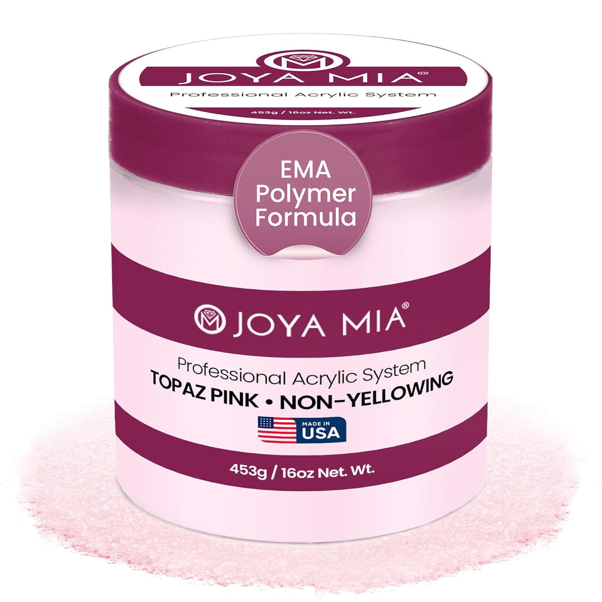 Joya Mia Acrylic Powder for Nails, MMA-Free, Super Adhesion Professional Powder for Flawless &