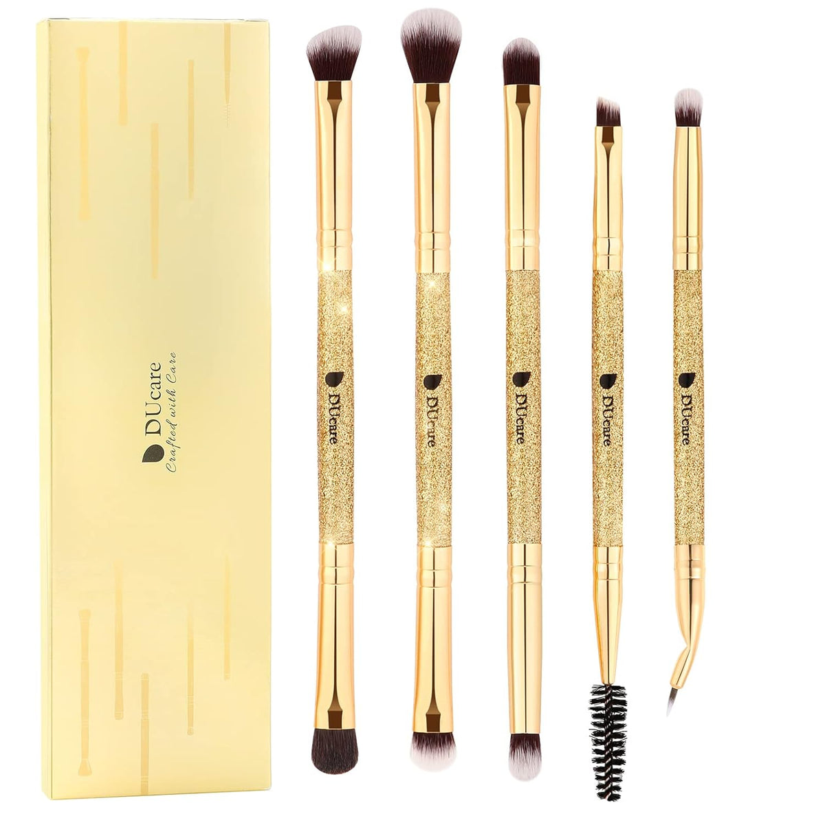 DUcare Eyeshadow Brushes Set Duo End Eye Makeup Brushes Professional Eyeshadow Brush set 5Pcs