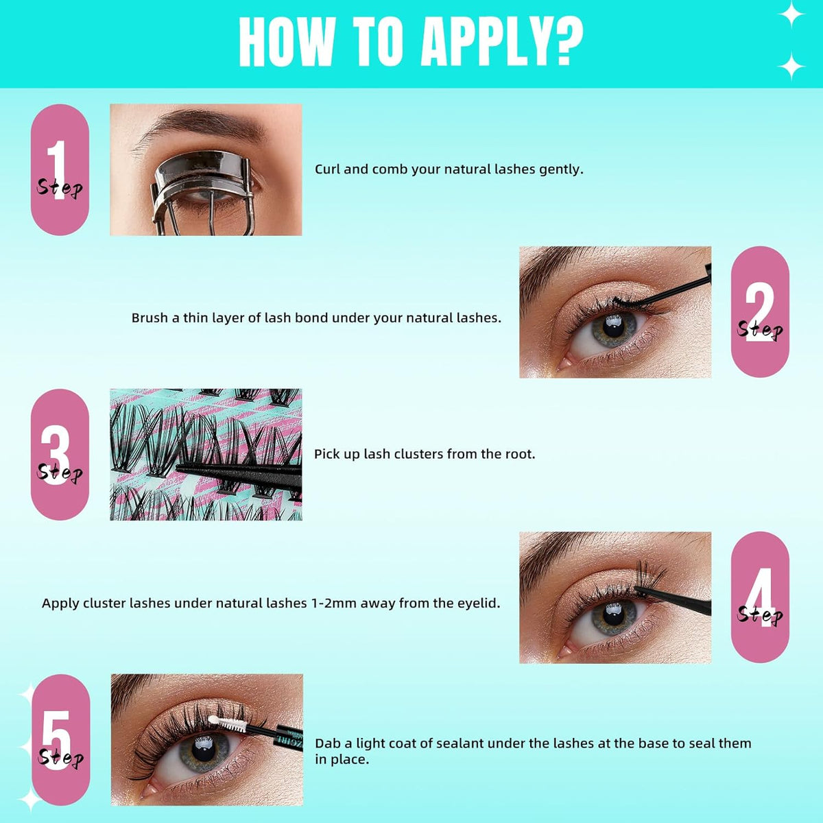 Lash Clusters Wispy 280PCS Eyelash Extension 30D 40D Cluster Lashes Individual Lashes DIY Lash