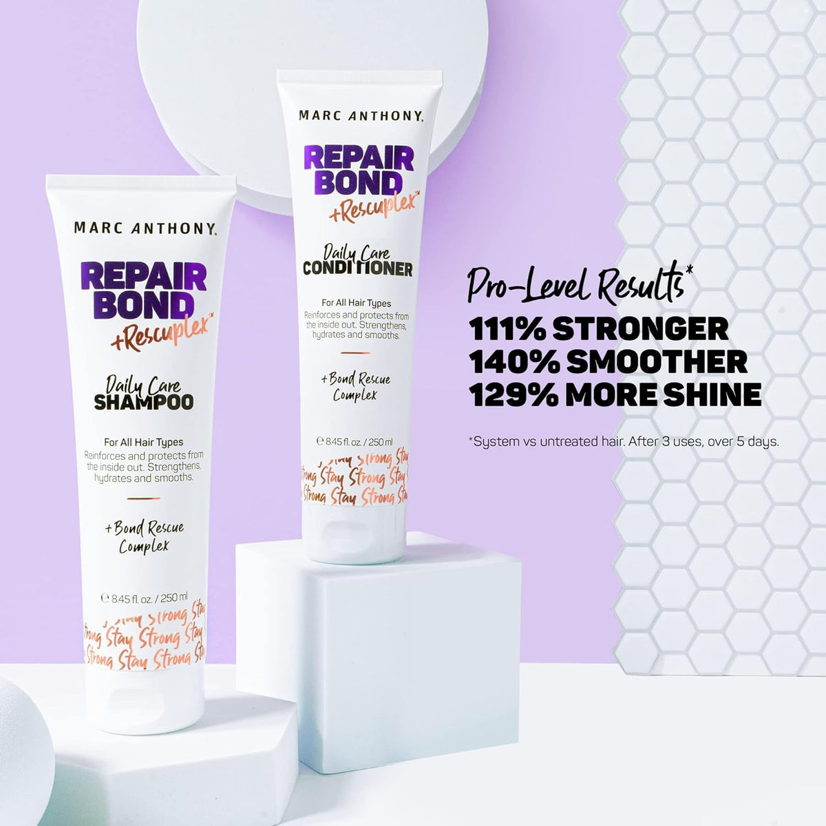 Marc Anthony Repairing Shampoo & Conditioner Set - Rescuplex Bond Repair, Strengthens Hair